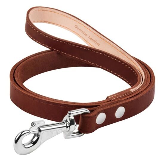 Поводок 16мм*122см одинарный непрошитый CoLLaR (Коллар) коричневый.