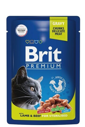 Brit(Брит) Премиум д/к 0,085кг Стерилайзд Ягнёнок/говядина.