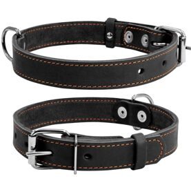 Ошейник 25мм*38-50см одинарный CoLLaR(Коллар) черный.